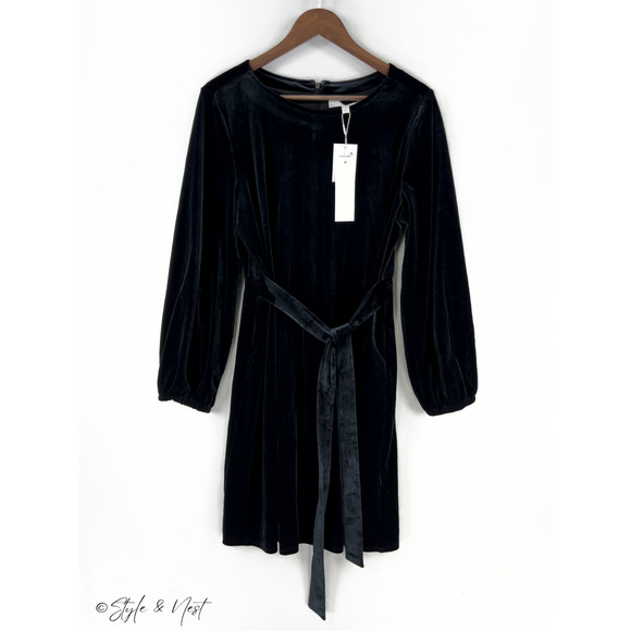 Adyson Parker Dresses & Skirts - Adyson Parker Crushed Velvet Babydoll Dress Black Boho Whimsigoth Large NWT